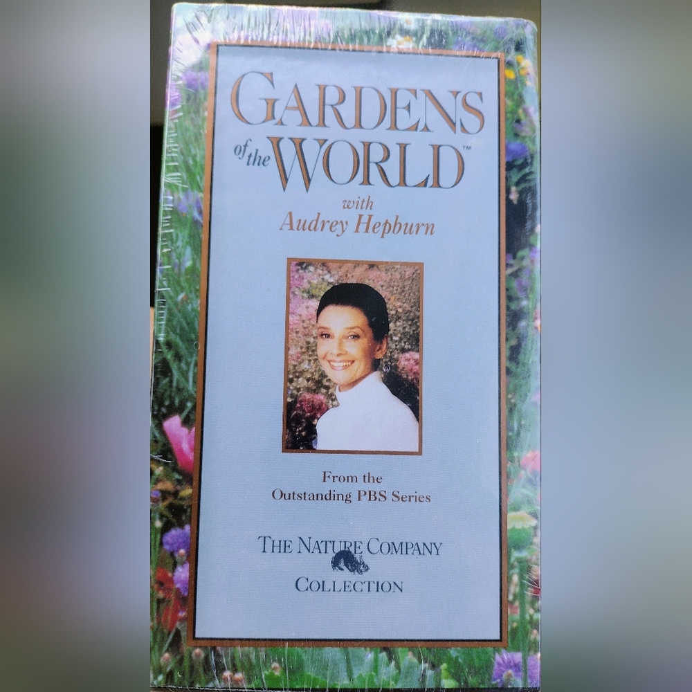 Vintage NEW - Original Box & Packaging Gardens of the World w/Audrey Hepburn VHS
